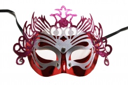 Dragon Mask-Red With Pink Details