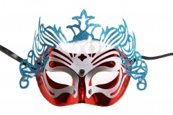 Dragon Mask-Red With Blue Decoration