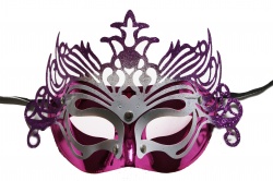 Dragon Mask-Pink With Purple Decoration