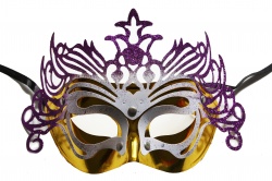 Dragon Mask-Gold With Purple Decoration