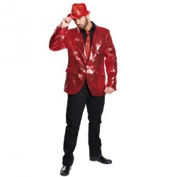 Red Sequin Sparkling Jacket