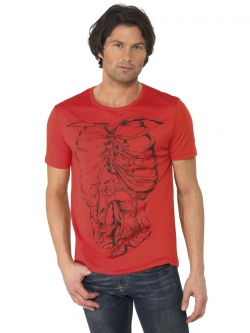 T-Shirt With Rib Print