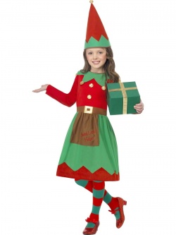 Santa's Little Helper Costume For Girls