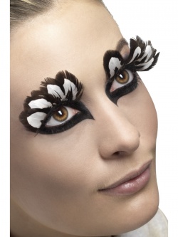 Eyelashes, Feather - Brown