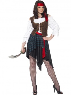 Pirate Lady Costume - Red Headband