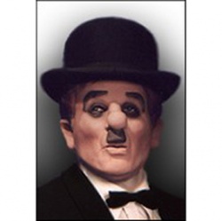 Latex Charlie Chaplin Mask - Deluxe