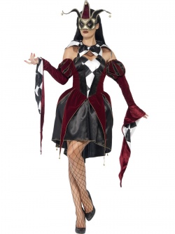 Gothic Venetian Harlequin Female Costume
