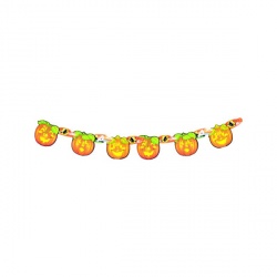 Pumpkin Garland Orange and Green