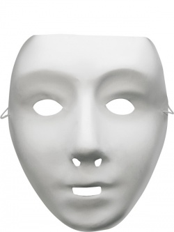 Robot Mask White on Elastic