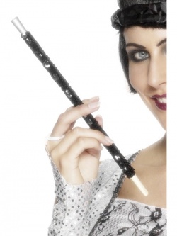 Black Sequinned Cigarette Holder