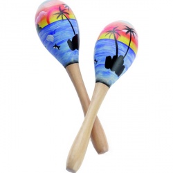 Maracas Blue, Orange and Black