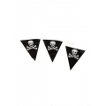 Pirate Flag Bunting Black and White