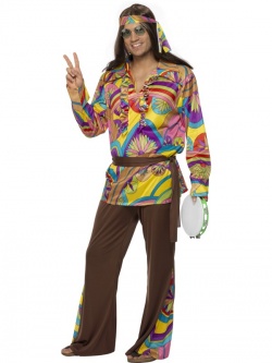 Flower Power Hippie Man Costume